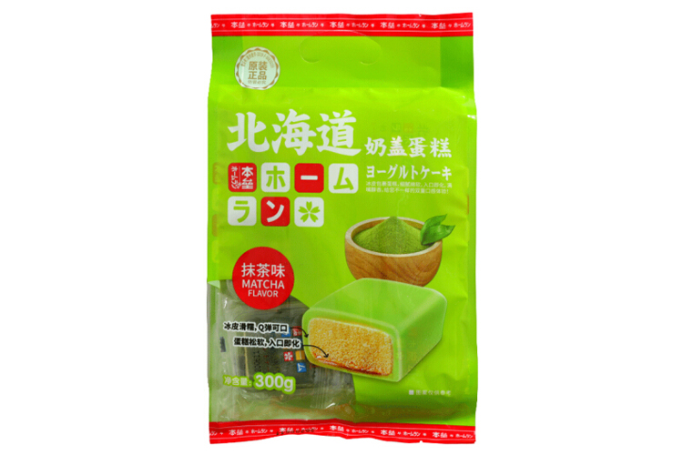 北海道冰皮奶盖蛋糕抹茶味300G